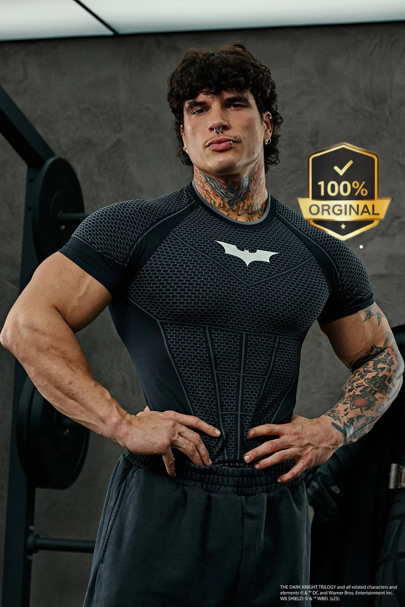 YOUNGLA Batman Compression (Original ) Short Sleeve